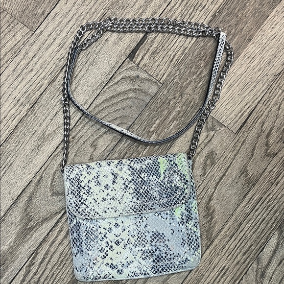 Banana Republic Handbags - Banana Republic Snake Print Crossbody Bag with Chain Strap